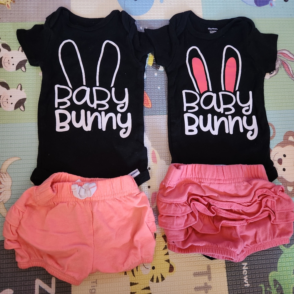 Baby bunny Easter set for twins - Picture 1 of 1